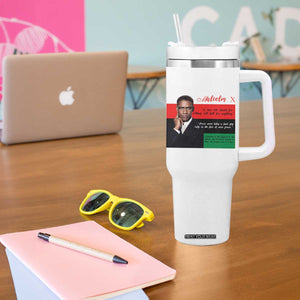 Motivational Malcolm X Quote Tumbler With Handle Black History Month Gift TS12 Print Your Wear