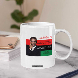 Motivational Malcolm X Quote Coffee Mug Black History Month Gift TS12 Print Your Wear