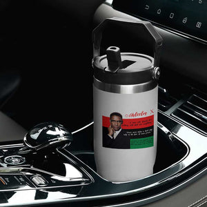 Motivational Malcolm X Quote Flip Straw Tumbler Black History Month Gift TS12 Print Your Wear