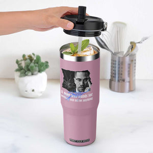 Malcolm X Quote Flip Straw Tumbler A Man Who Stands For Nothing Will Fall TS12 One Size: 30 oz Light Pink Print Your Wear
