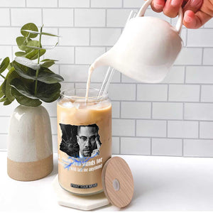 Malcolm X Quote Glass Can A Man Who Stands For Nothing Will Fall TS12 Print Your Wear