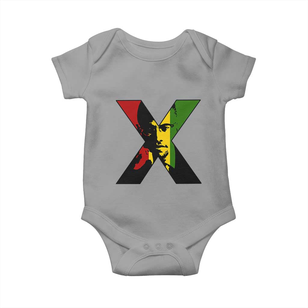 Malcolm X Baby Onesie African American Heritage Gift TS12 Sport Gray Print Your Wear