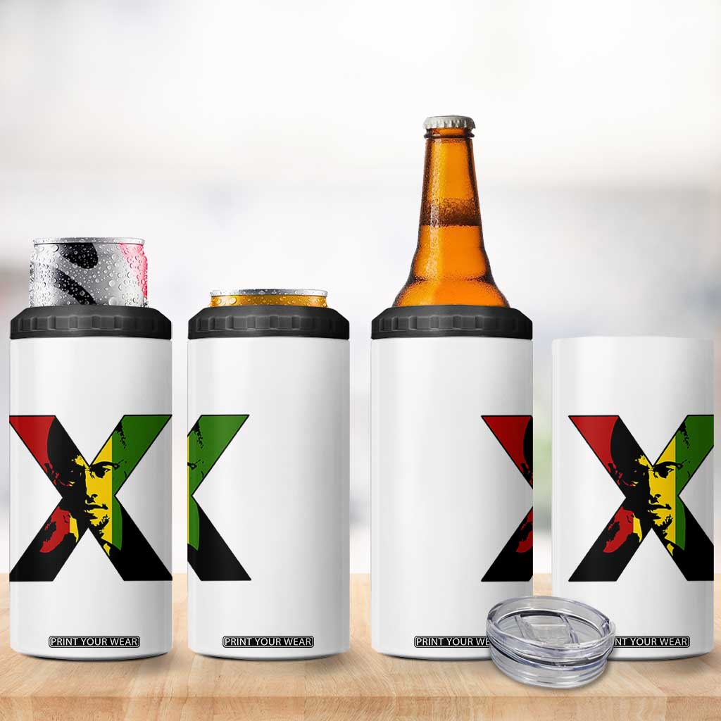 Malcolm X 4 in 1 Can Cooler Tumbler African American Heritage Gift TS12 Print Your Wear