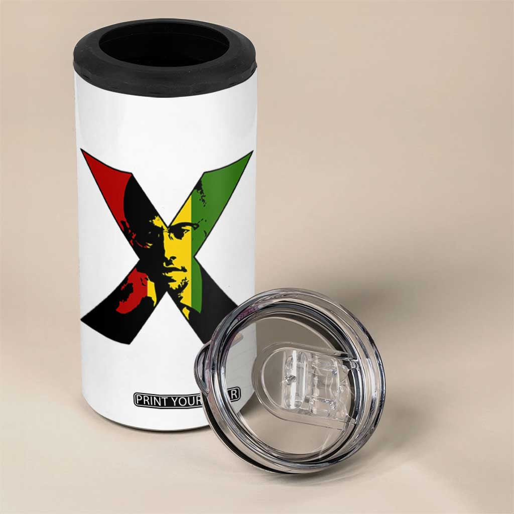 Malcolm X 4 in 1 Can Cooler Tumbler African American Heritage Gift TS12 Print Your Wear