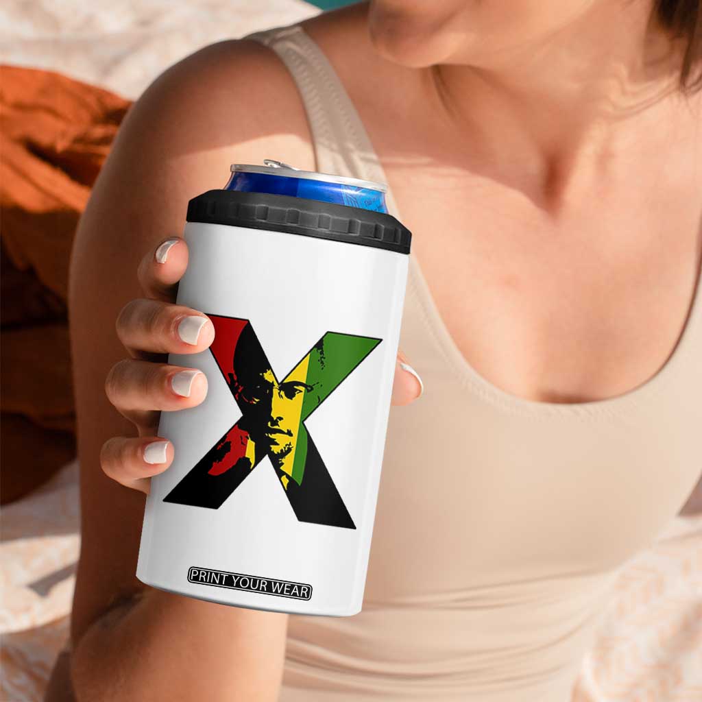 Malcolm X 4 in 1 Can Cooler Tumbler African American Heritage Gift TS12 Print Your Wear