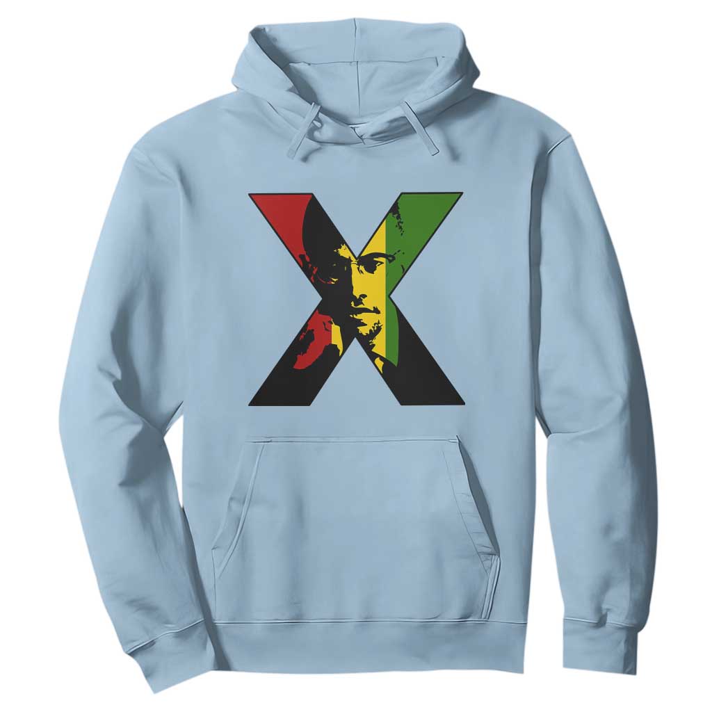 Malcolm X Hoodie African American Heritage Gift TS12 Light Blue Print Your Wear