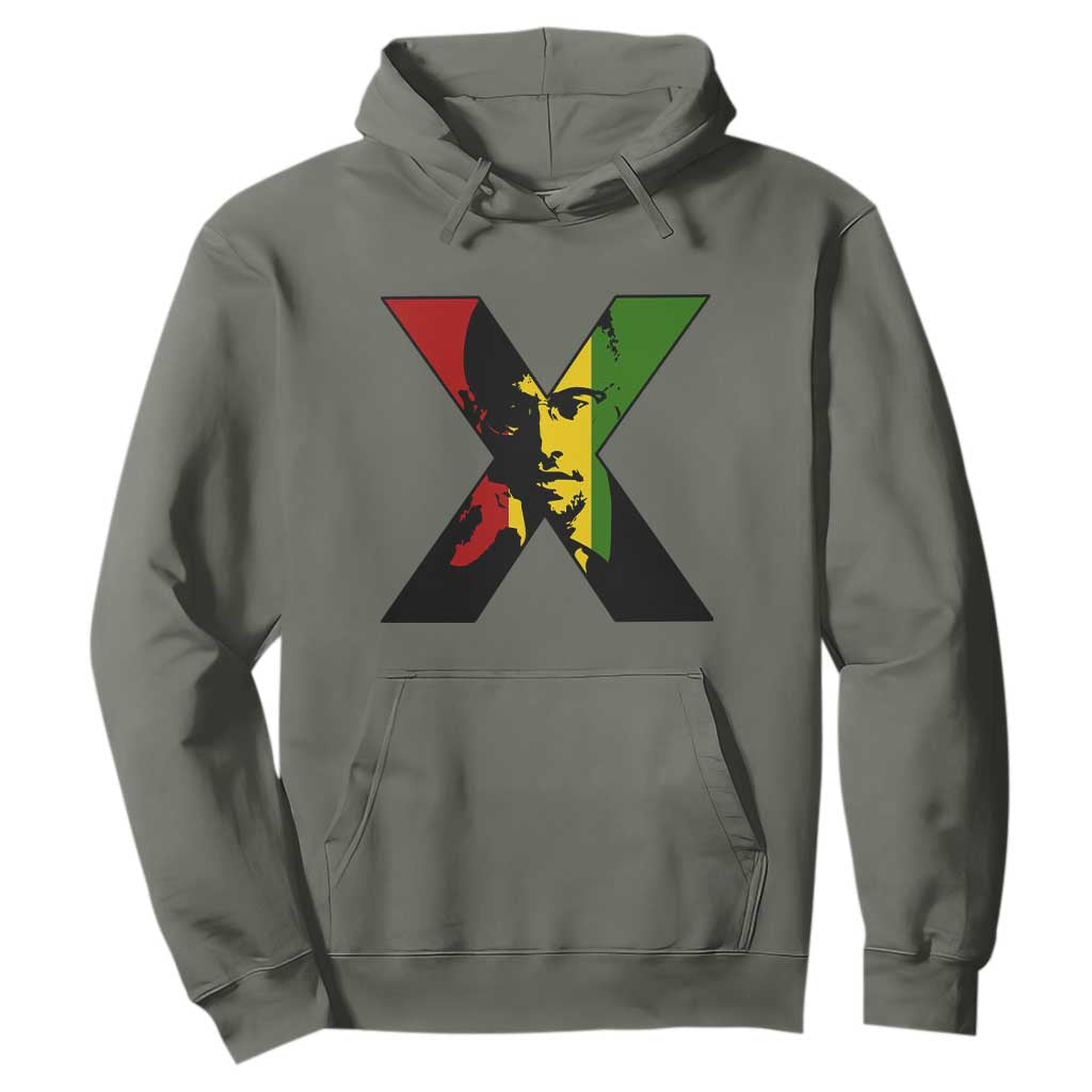 Malcolm X Hoodie African American Heritage Gift TS12 Military Green Print Your Wear