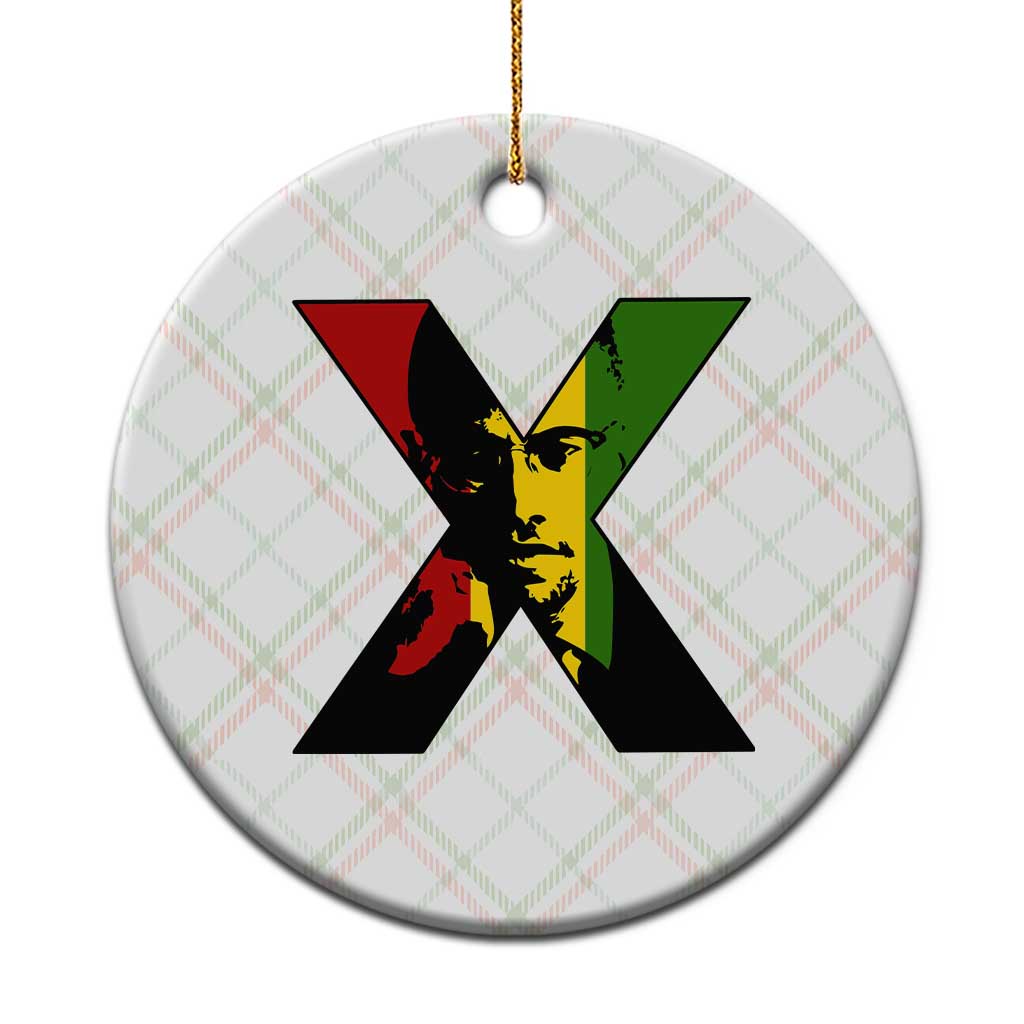 Malcolm X Ceramic Ornament African American Heritage Gift TS12 1pc Christmas Plaid Print Your Wear
