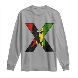 Malcolm X Long Sleeve Shirt African American Heritage Gift TS12 Sport Gray Print Your Wear