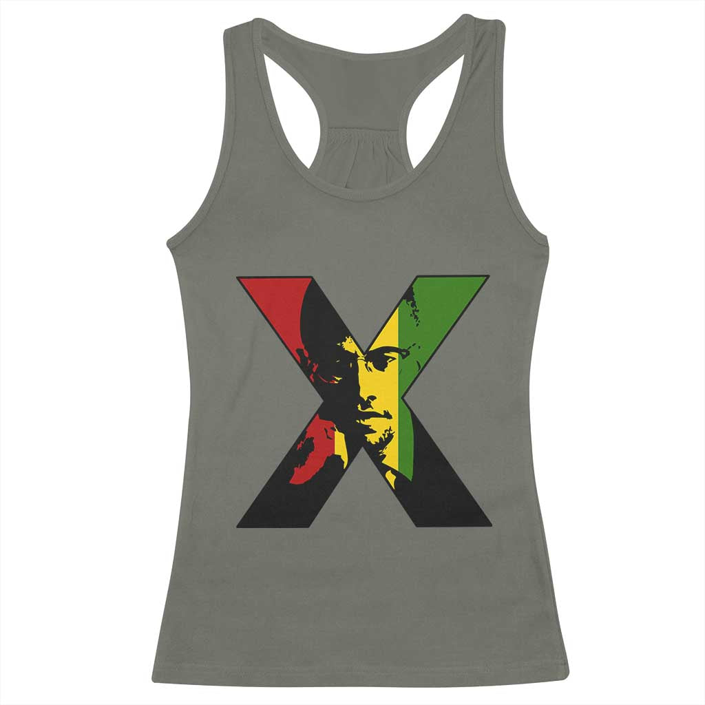 Malcolm X Racerback Tank Top African American Heritage Gift TS12 Military Green Print Your Wear