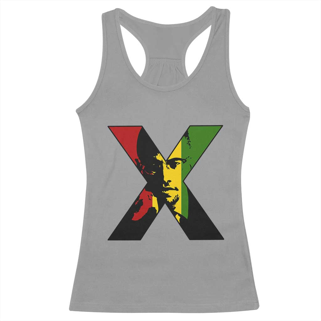 Malcolm X Racerback Tank Top African American Heritage Gift TS12 Sport Gray Print Your Wear