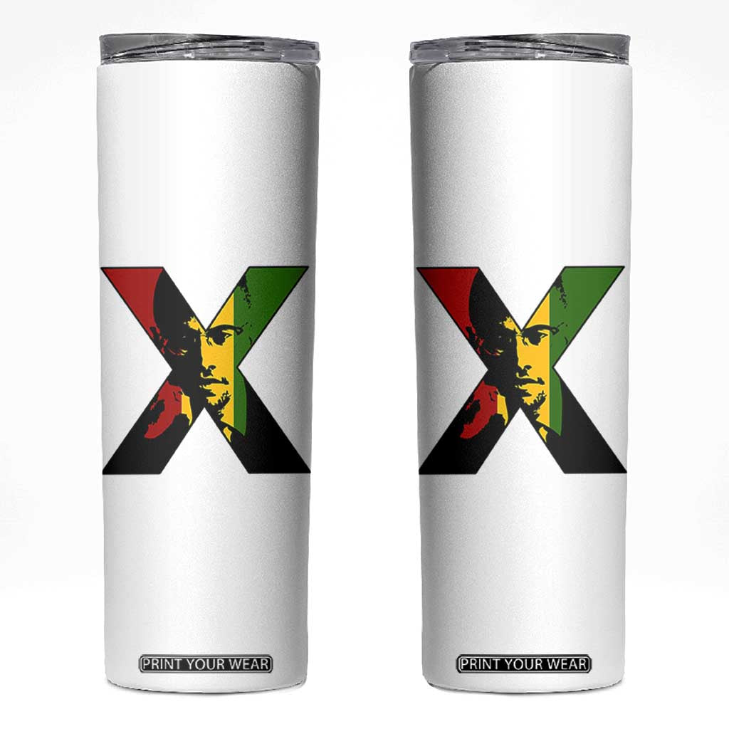 Malcolm X Skinny Tumbler African American Heritage Gift TS12 White Print Your Wear