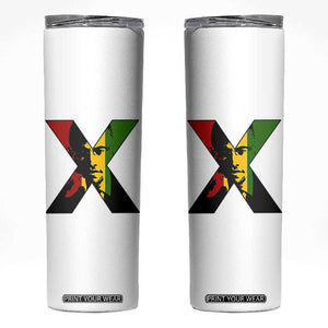 Malcolm X Skinny Tumbler African American Heritage Gift TS12 White Print Your Wear