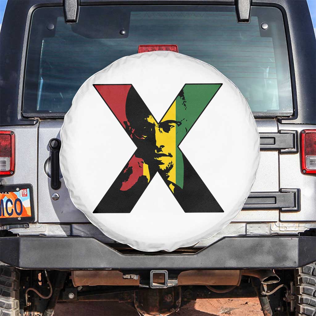 Malcolm X Spare Tire Cover African American Heritage Gift TS12 No hole White Print Your Wear