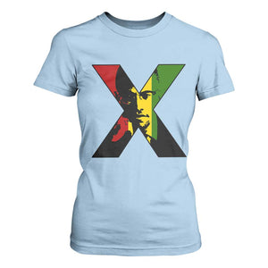 Malcolm X T Shirt For Women African American Heritage Gift TS12 Light Blue Print Your Wear