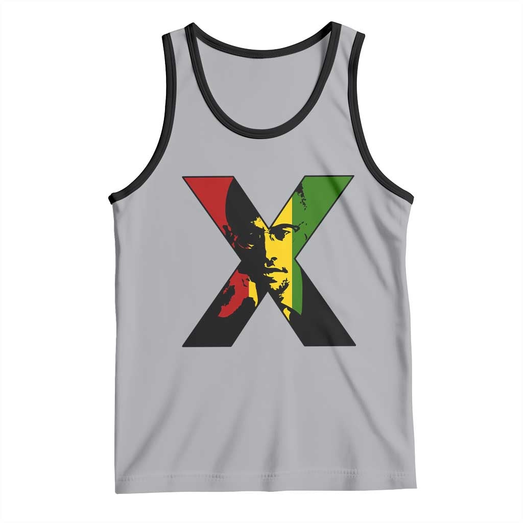 Malcolm X Tank Top African American Heritage Gift TS12 Athletic Heather Black Print Your Wear