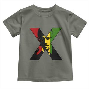 Malcolm X Toddler T Shirt African American Heritage Gift TS12 Military Green Print Your Wear