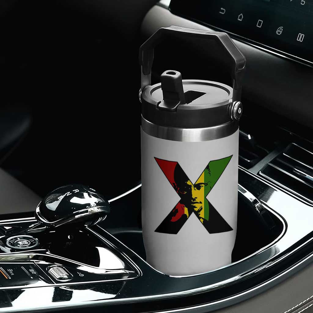 Malcolm X Flip Straw Tumbler African American Heritage Gift TS12 Print Your Wear