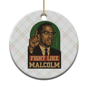 Fight Like Malcolm X Ceramic Ornament Black History Month Inspirational Gift TS12 1pc Christmas Plaid Print Your Wear