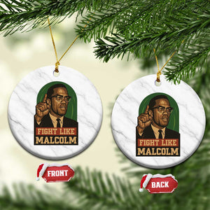Fight Like Malcolm X Ceramic Ornament Black History Month Inspirational Gift TS12 1pc White Marble Print Your Wear