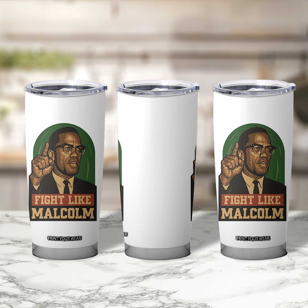 Fight Like Malcolm X Tumbler Cup Black History Month Inspirational Gift TS12 Print Your Wear