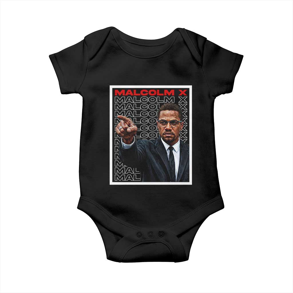 Malcolm X Legend Baby Onesie African American Activist Legacy TS12 Black Print Your Wear