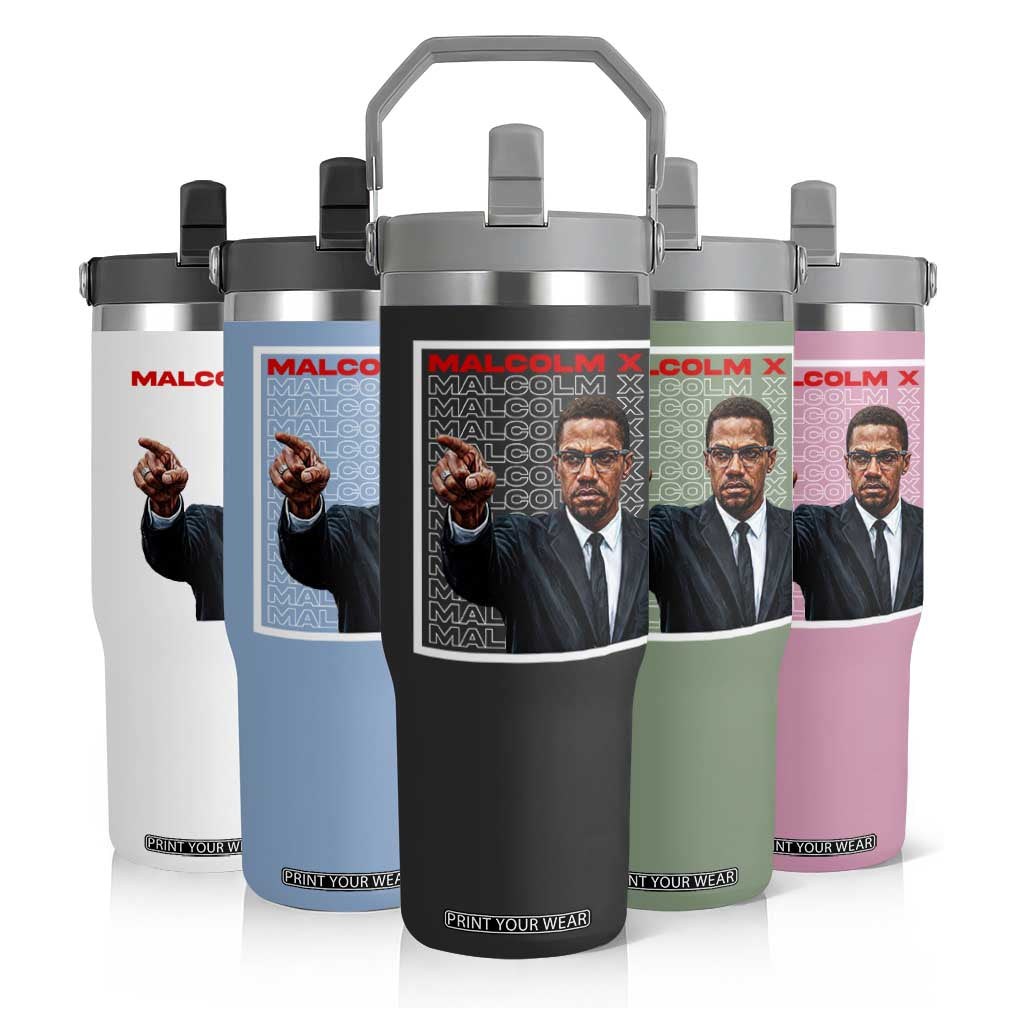 Malcolm X Legend Flip Straw Tumbler African American Activist Legacy TS12 Print Your Wear