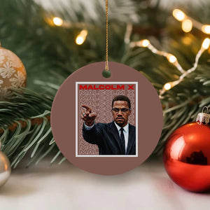 Malcolm X Legend Ceramic Ornament African American Activist Legacy TS12 1pc Mocha Print Your Wear