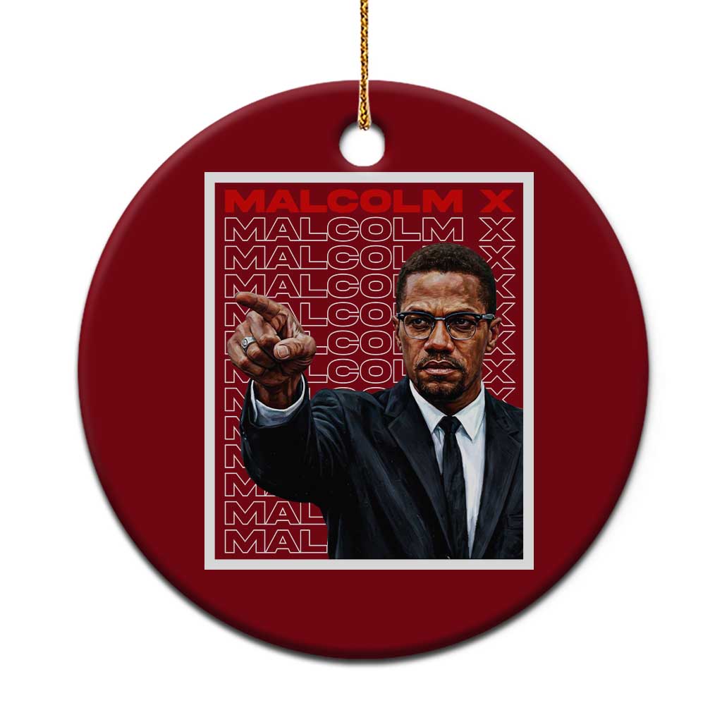 Malcolm X Legend Ceramic Ornament African American Activist Legacy TS12 1pc Red Print Your Wear