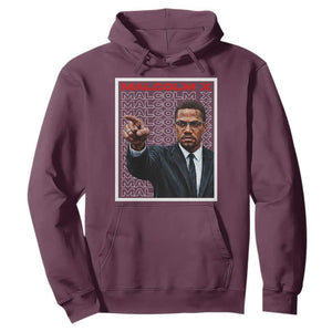 Malcolm X Legend Hoodie African American Activist Legacy TS12 Maroon Print Your Wear