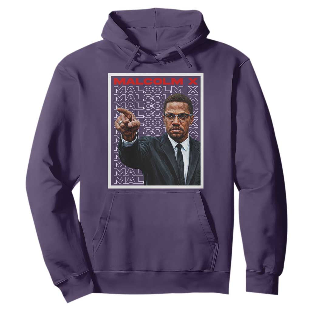 Malcolm X Legend Hoodie African American Activist Legacy TS12 Purple Print Your Wear
