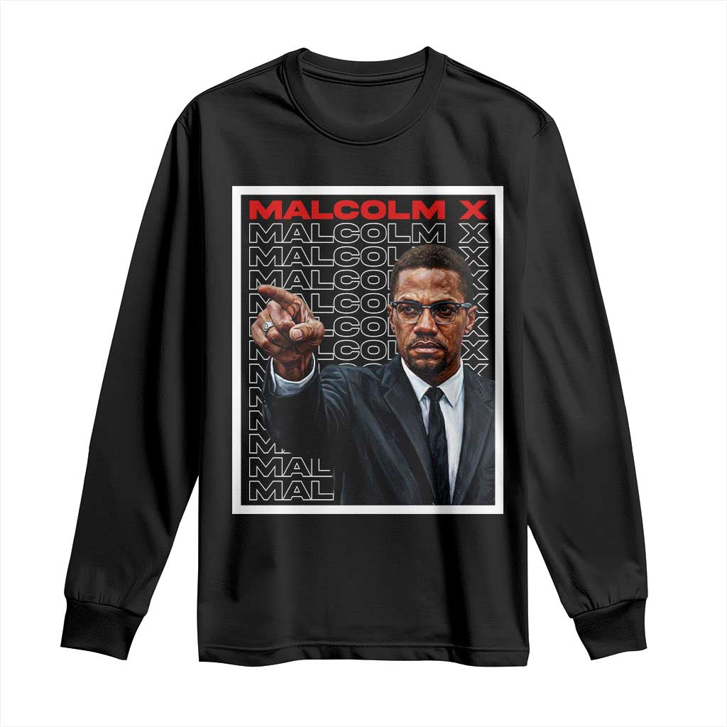 Malcolm X Legend Long Sleeve Shirt African American Activist Legacy TS12 Black Print Your Wear