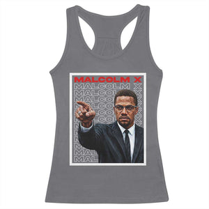 Malcolm X Legend Racerback Tank Top African American Activist Legacy TS12 Charcoal Print Your Wear