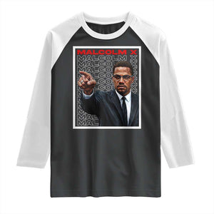 Malcolm X Legend Raglan Shirt African American Activist Legacy TS12 Black White Print Your Wear