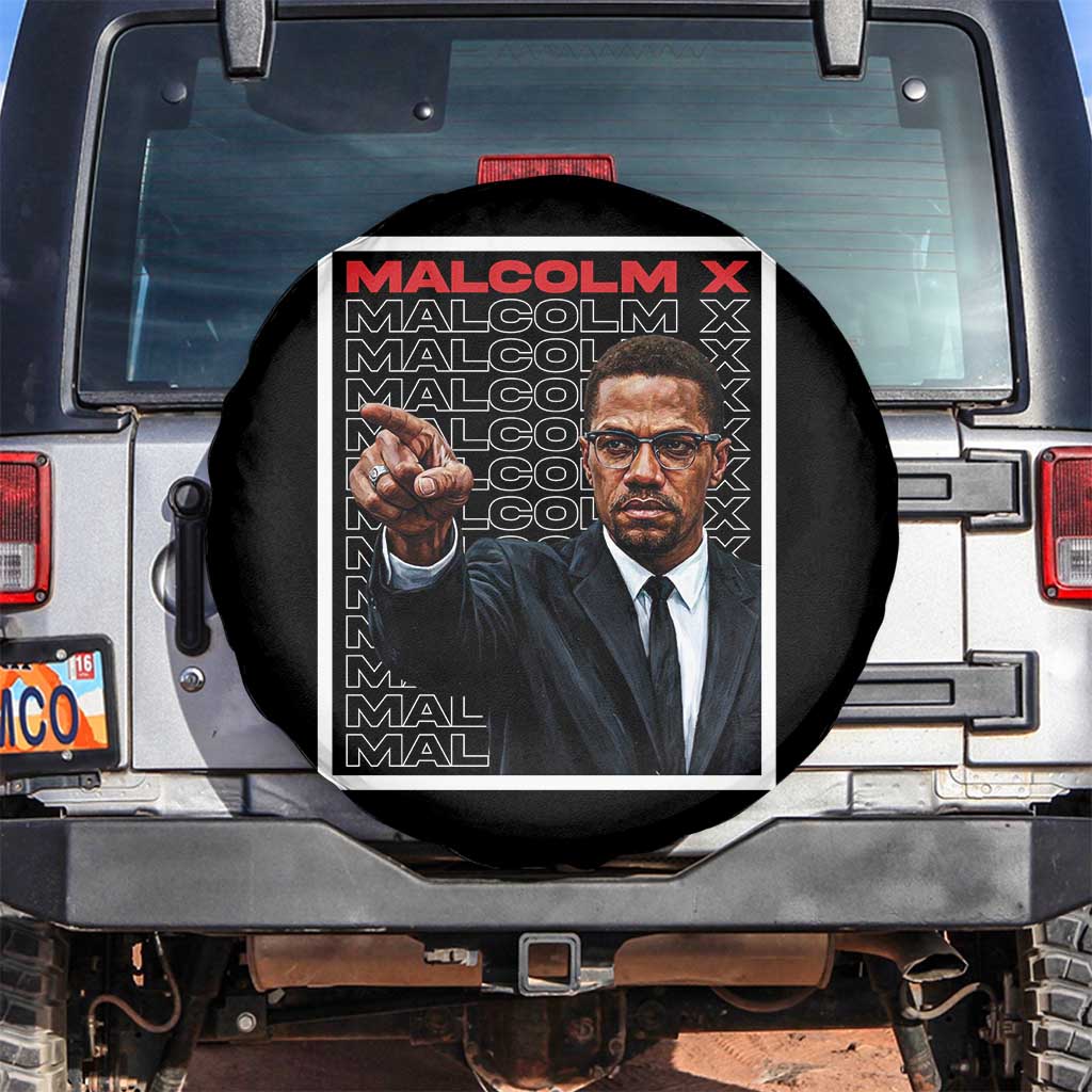 Malcolm X Legend Spare Tire Cover African American Activist Legacy TS12 No hole Black Print Your Wear