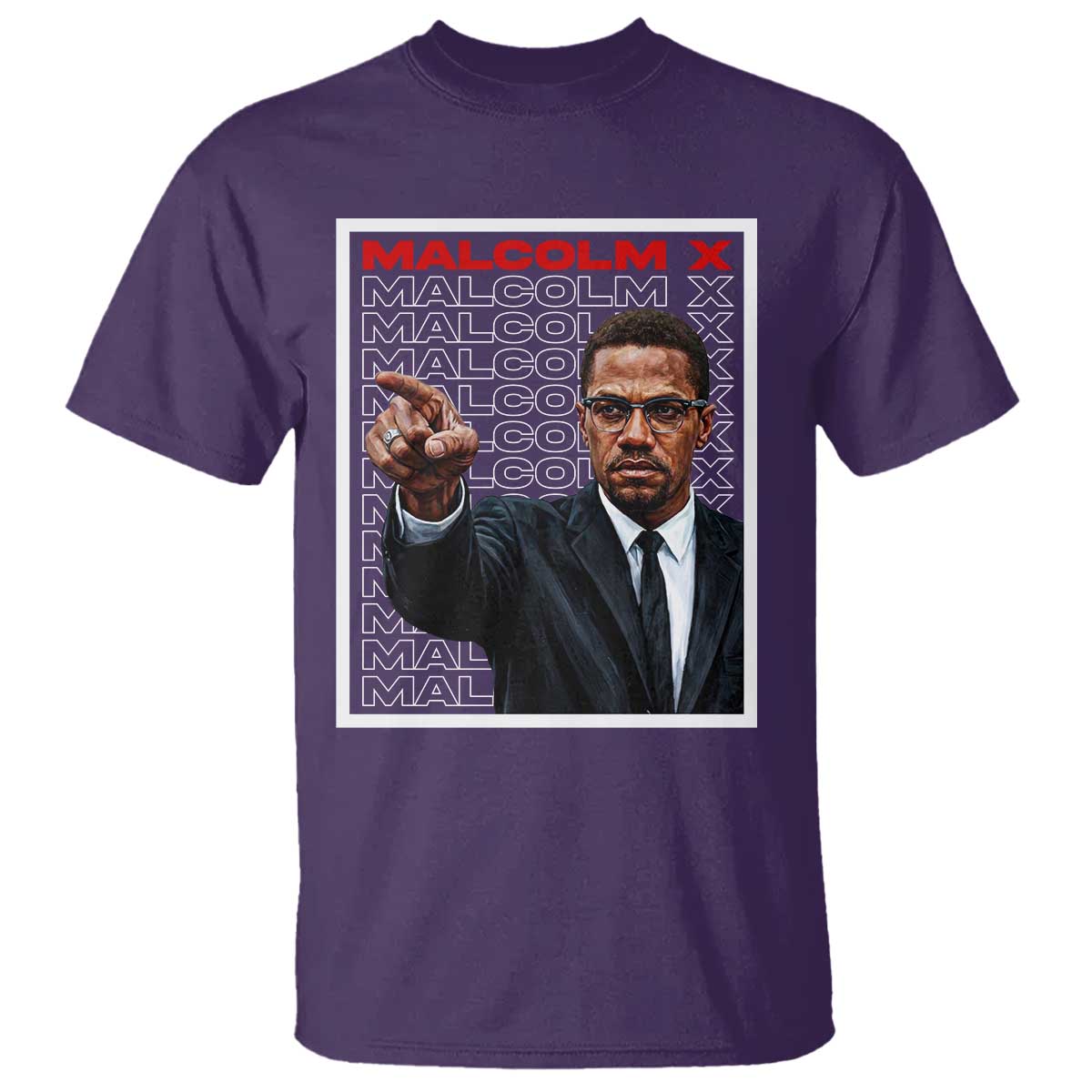 Malcolm X Legend T Shirt African American Activist Legacy TS12 Purple Print Your Wear