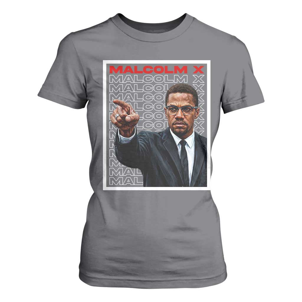 Malcolm X Legend T Shirt For Women African American Activist Legacy TS12 Charcoal Print Your Wear