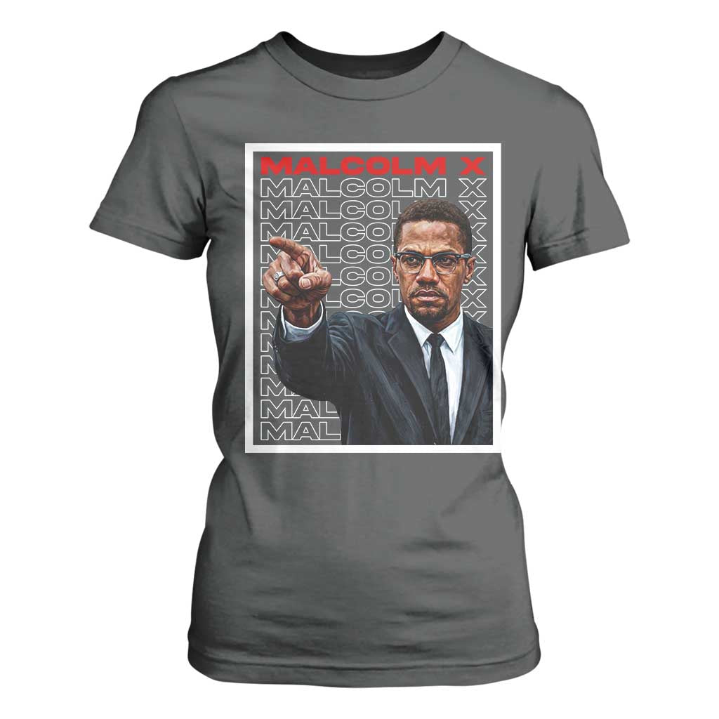 Malcolm X Legend T Shirt For Women African American Activist Legacy TS12 Dark Heather Print Your Wear
