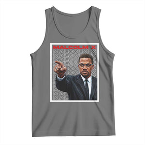 Malcolm X Legend Tank Top African American Activist Legacy TS12 Black Heather Print Your Wear