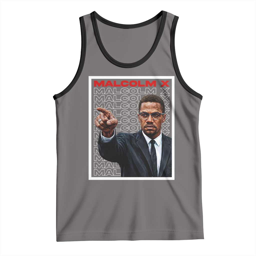 Malcolm X Legend Tank Top African American Activist Legacy TS12 Deep Heather Black Print Your Wear