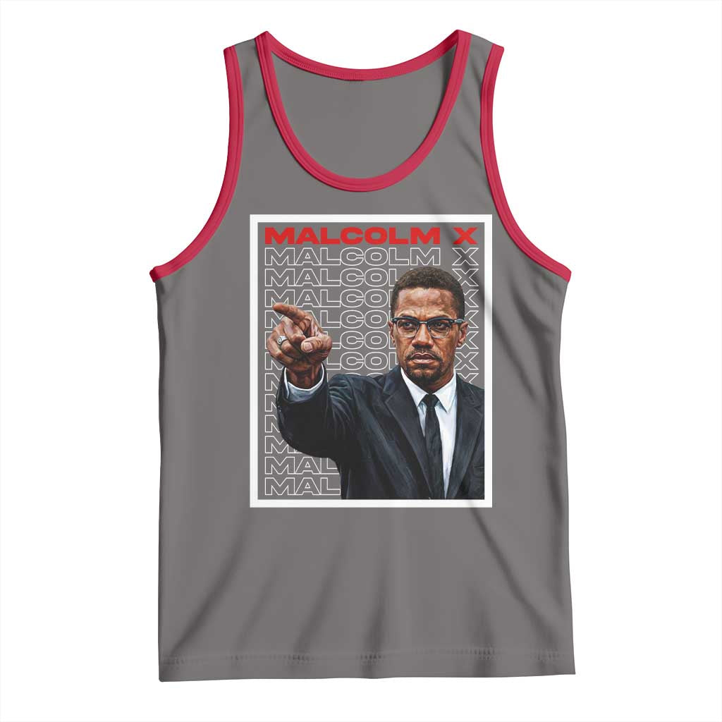Malcolm X Legend Tank Top African American Activist Legacy TS12 Deep Heather Red Print Your Wear