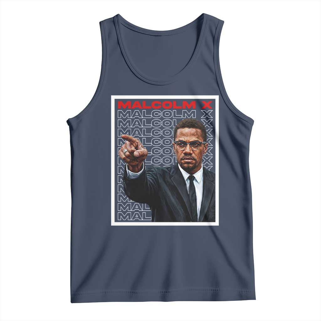 Malcolm X Legend Tank Top African American Activist Legacy TS12 Navy Print Your Wear