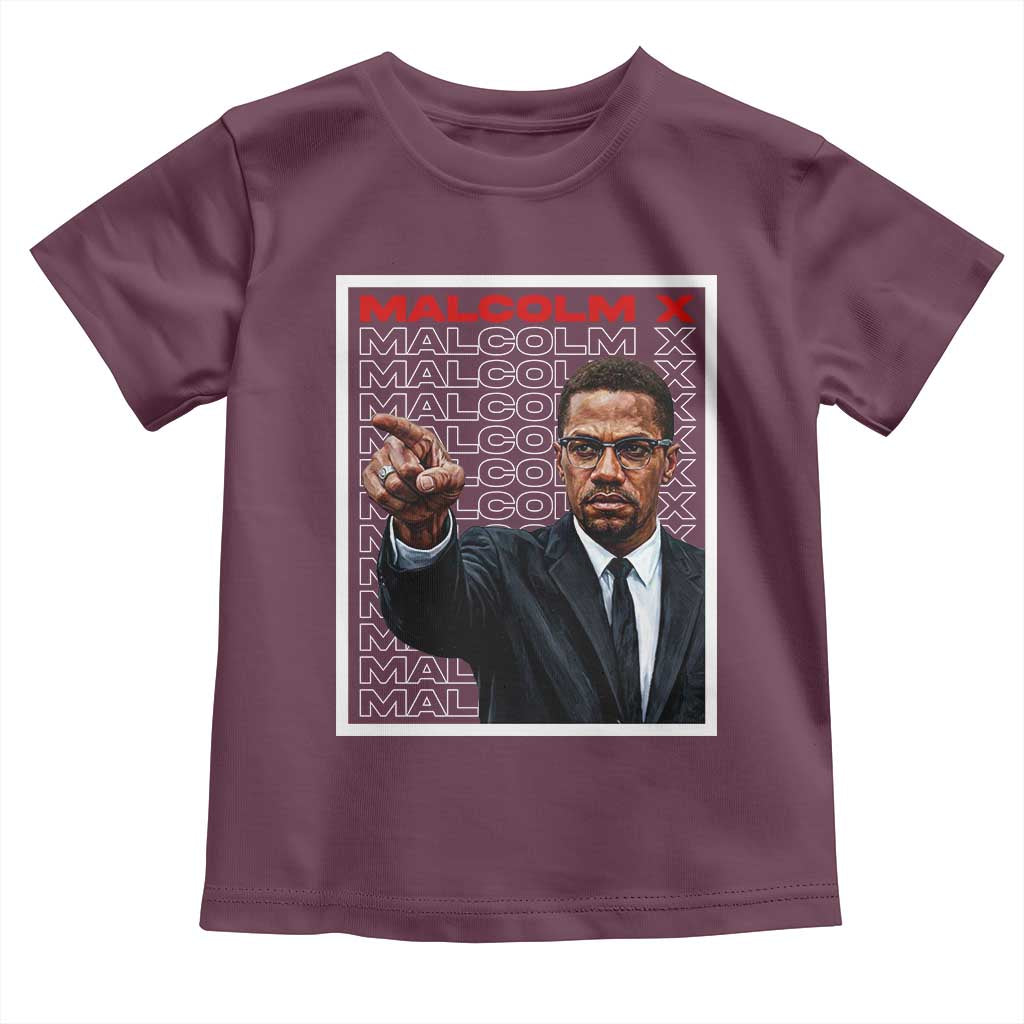 Malcolm X Legend Toddler T Shirt African American Activist Legacy TS12 Maroon Print Your Wear
