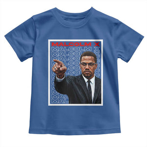 Malcolm X Legend Toddler T Shirt African American Activist Legacy TS12 Royal Blue Print Your Wear