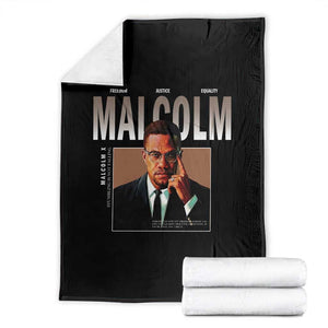 Black History Hero Malcolm X Throw Blanket Stumbling Is Not Falling TS12 Black Print Your Wear