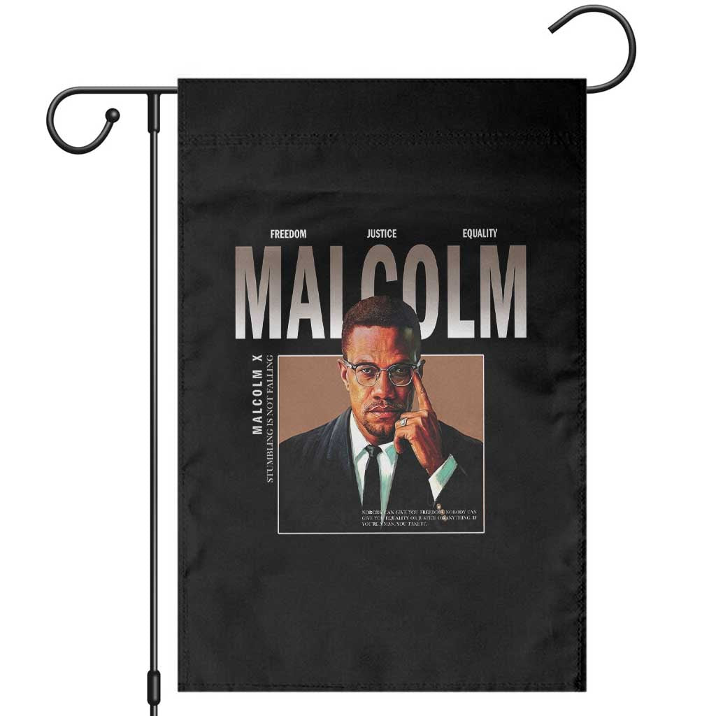 Black History Hero Malcolm X Garden Flag Stumbling Is Not Falling TS12 Black Print Your Wear