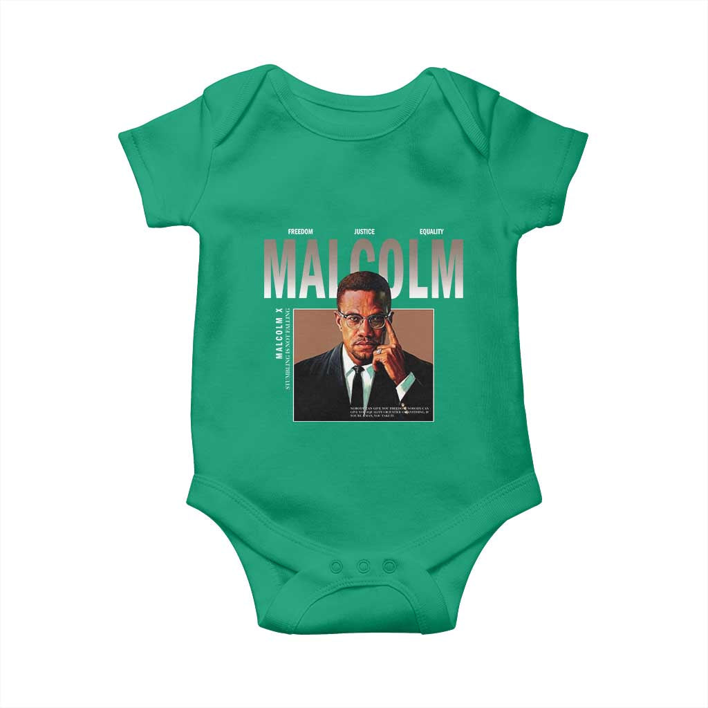 Black History Hero Malcolm X Baby Onesie Stumbling Is Not Falling TS12 Irish Green Print Your Wear