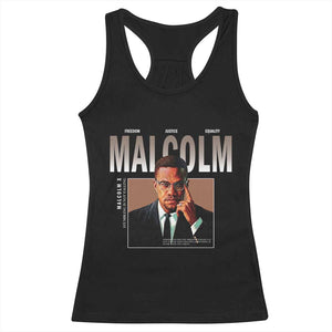 Black History Hero Malcolm X Racerback Tank Top Stumbling Is Not Falling TS12 Black Print Your Wear