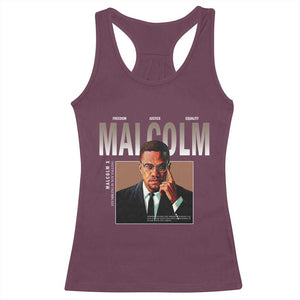 Black History Hero Malcolm X Racerback Tank Top Stumbling Is Not Falling TS12 Maroon Print Your Wear