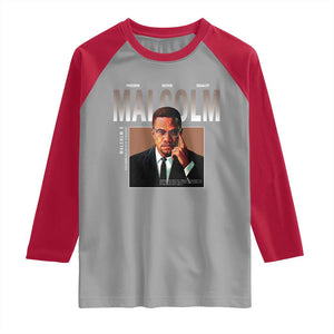 Black History Hero Malcolm X Raglan Shirt Stumbling Is Not Falling TS12 Sport Gray Red Print Your Wear